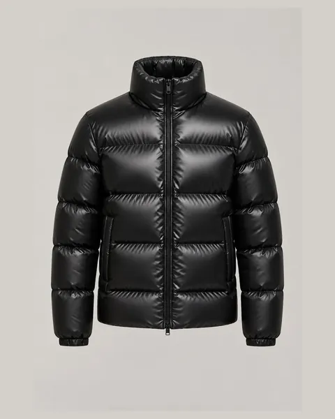 Schwarze Daunenjacke