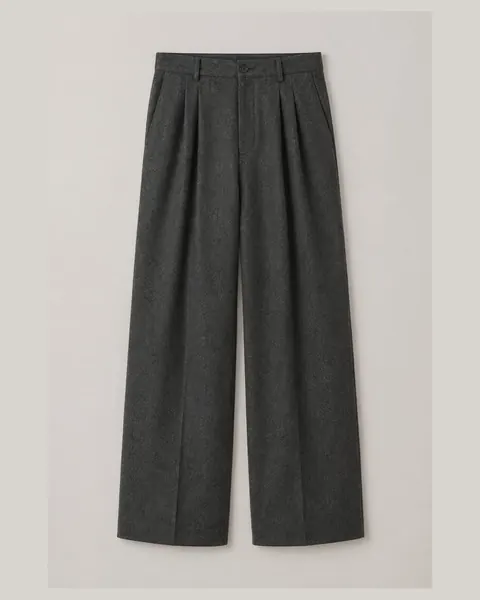 Bundfaltenhose aus Wolle