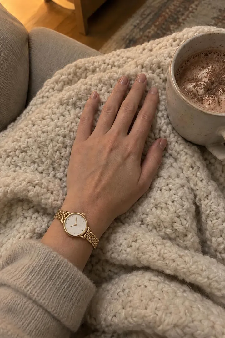 Virtual try-on of the gold watch on a shopper’s photo